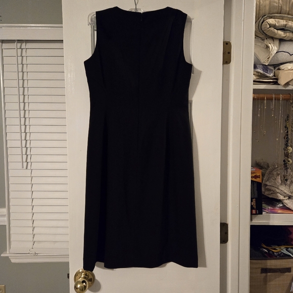 Talbots Petites 6P Italian wool Solid Black Dress - Picture 3 of 6